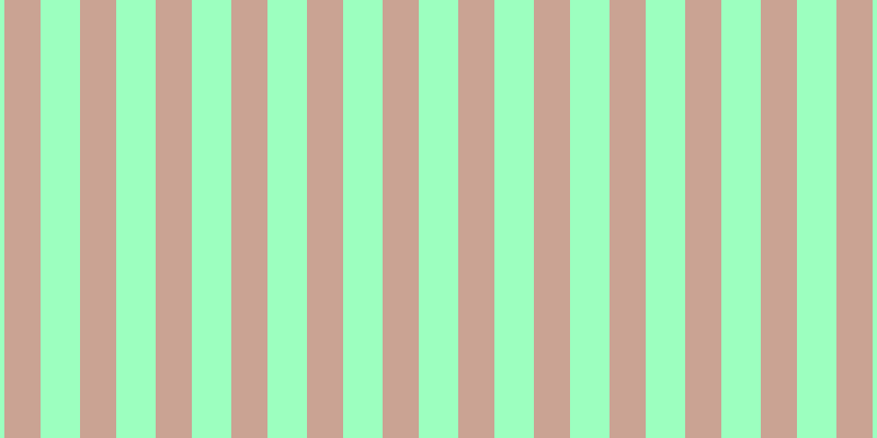 #9cffbf, #caa393 vertical lines, thirty-three pixels wide, thirty-six pixels apart