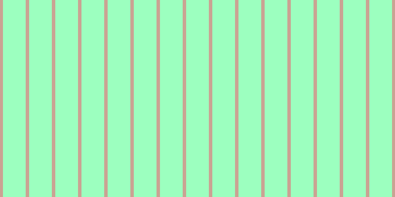 #9cffbf, #caa393 vertical lines, seven pixels wide, forty-six pixels apart