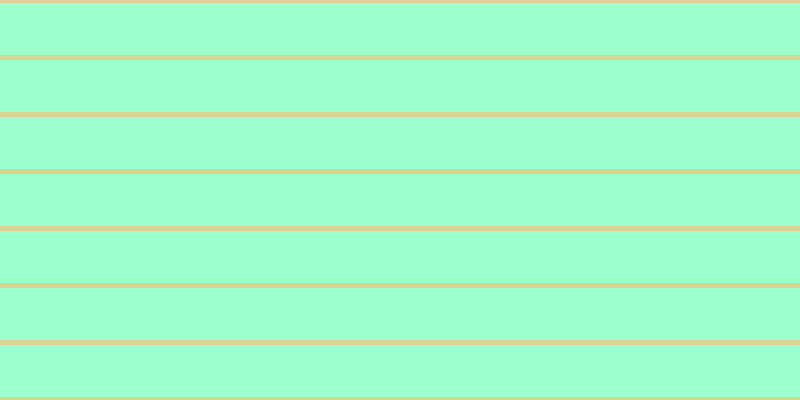 #9cffce, #dbd393 horizontal lines, five pixels wide, fifty-two pixels apart