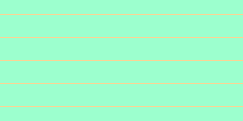 #9cffce, #fcd393 horizontal lines, two pixels wide, thirty-six pixels apart