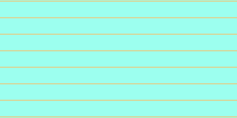 #9cffef, #dbd393 horizontal lines, four pixels wide, fifty-two pixels apart