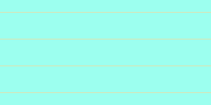 #9cffef, #fcd393 horizontal lines, two pixels wide, one hundred pixels apart