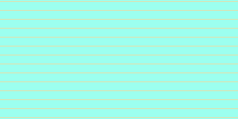 #9cffef, #fcd393 horizontal lines, two pixels wide, twenty-eight pixels apart