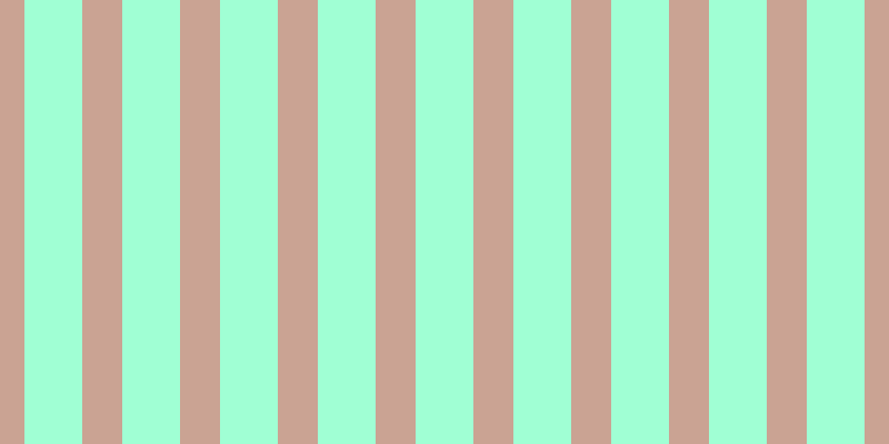 #a0ffd4, #caa393 vertical lines, thirty-six pixels wide, fifty-two pixels apart