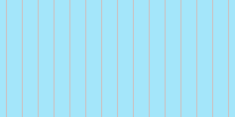 #a4e6fa, #eba393 vertical lines, two pixels wide, fifty-two pixels apart