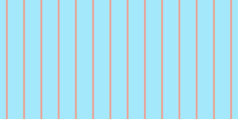 #a4e6fa, #eba393 vertical lines, six pixels wide, fifty-two pixels apart