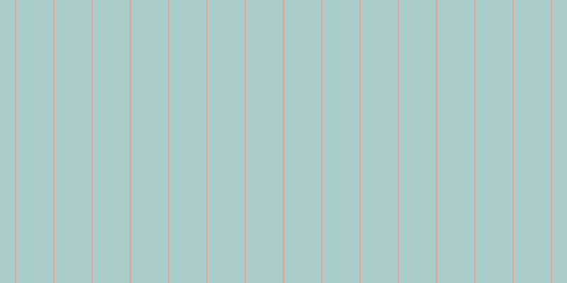 #a8cdcb, #eba393 vertical lines, two pixels wide, fifty-two pixels apart