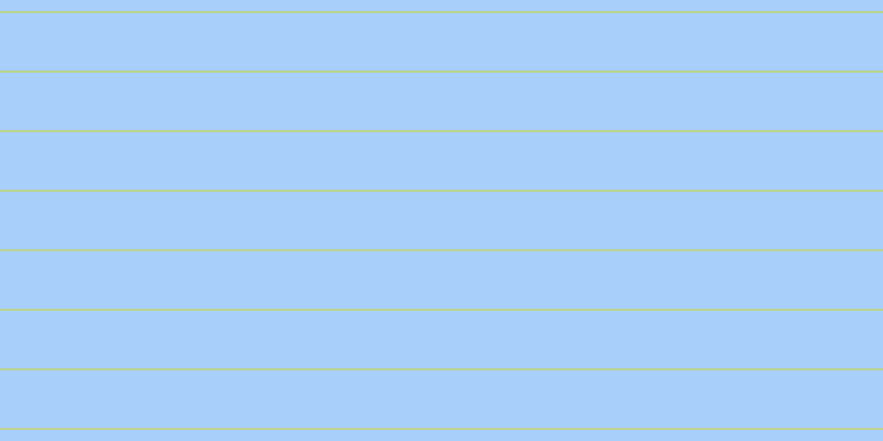 #a8cefa, #bad393 horizontal lines, two pixels wide, fifty-two pixels apart