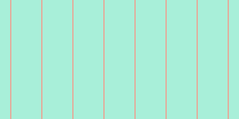 #a8efd9, #eba393 vertical lines, four pixels wide, one hundred pixels apart