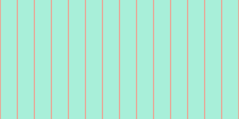 #a8efd9, #eba393 vertical lines, four pixels wide, fifty-three pixels apart
