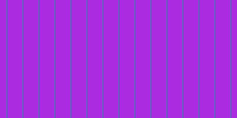 #ab2be2, #04a393 vertical lines, two pixels wide, fifty-two pixels apart