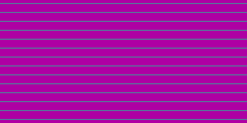 #ae00a3, #15d393 horizontal lines, two pixels wide, twenty-seven pixels apart
