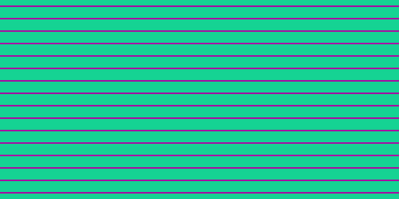 #ae00a3, #15d393 horizontal lines, twenty-two pixels wide, three pixels apart