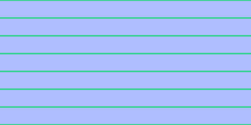 #aebdff, #36d393 horizontal lines, five pixels wide, fifty-two pixels apart