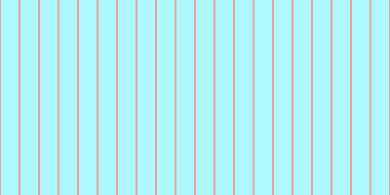 #aef8ff, #eba393 vertical lines, four pixels wide, thirty-six pixels apart