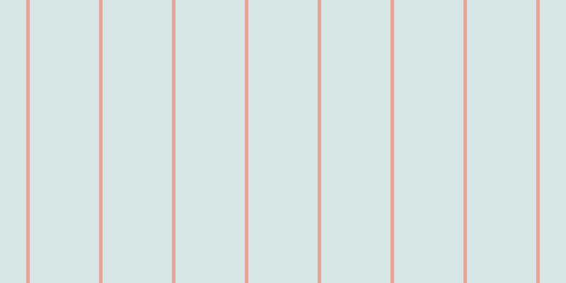 #afcdcd (50%), #eba393 vertical lines, five pixels wide, ninety-eight pixels apart