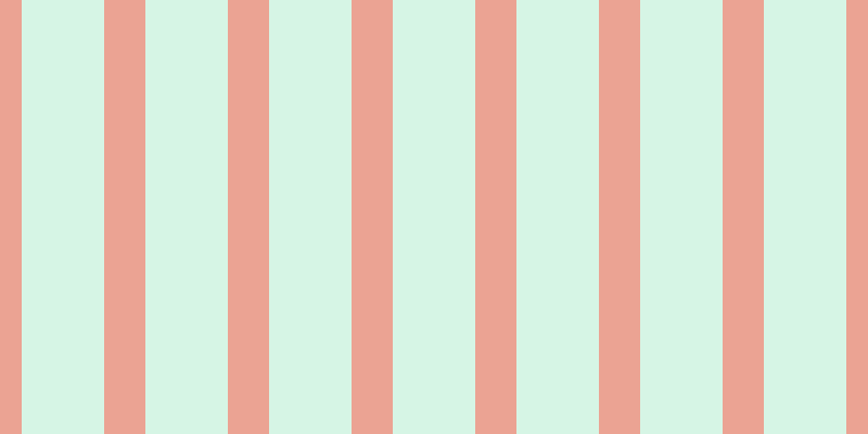 #afeecd (50%), #eba393 vertical lines, thirty-eight pixels wide, seventy-six pixels apart