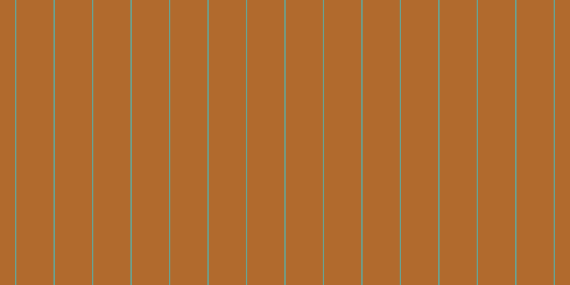 #b16a2d, #67a393 vertical lines, two pixels wide, fifty-two pixels apart