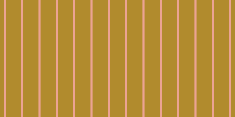 #b18b2d, #eba393 vertical lines, seven pixels wide, fifty-two pixels apart