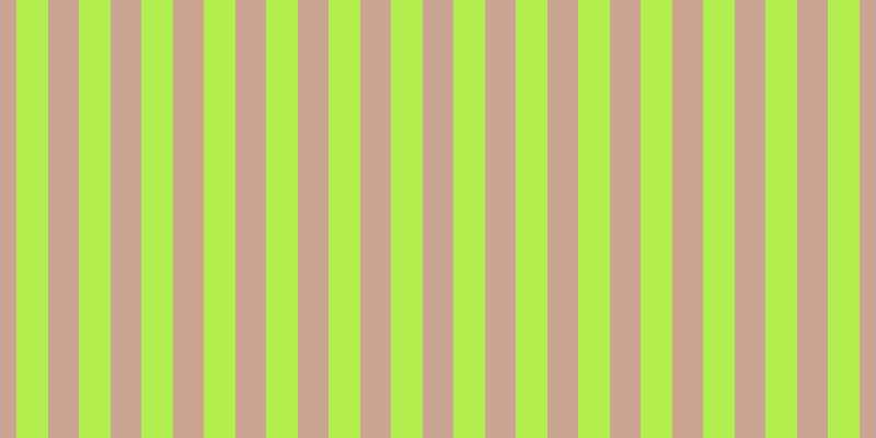 #b1ee4e, #caa393 vertical lines, twenty-eight pixels wide, twenty-nine pixels apart
