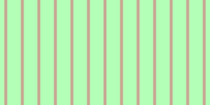#b3ffb8, #caa393 vertical lines, eleven pixels wide, fifty-two pixels apart