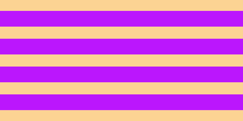 #bb16fd, #fcd393 horizontal lines, forty pixels wide, fifty-two pixels apart