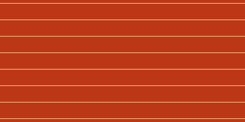 #bb3716, #fcd393 horizontal lines, two pixels wide, fifty-two pixels apart