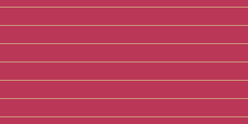 #bb3758, #dbd393 horizontal lines, two pixels wide, fifty-seven pixels apart