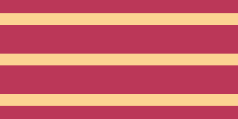 #bb3758, #fcd393 horizontal lines, forty pixels wide, ninety-five pixels apart