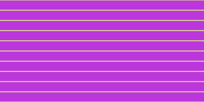#bb37dc, #dbd393 horizontal lines, four pixels wide, thirty-six pixels apart