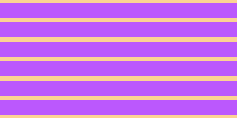 #bb58fd, #fcd393 horizontal lines, fourteen pixels wide, fifty-two pixels apart