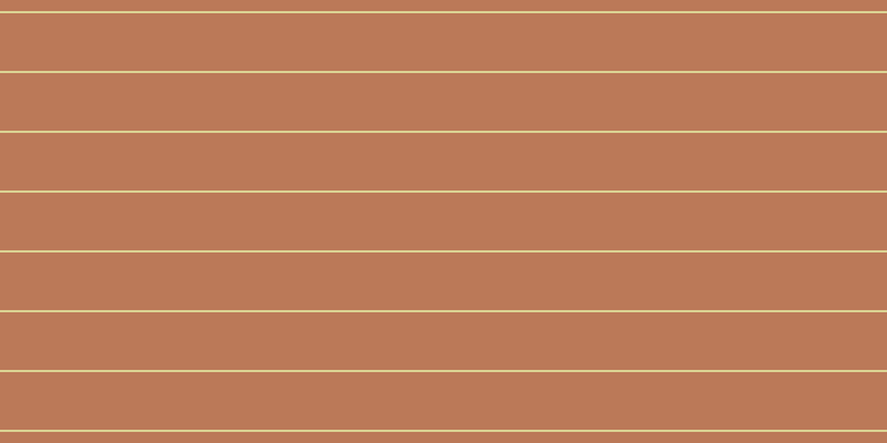 #bb7958, #dbd393 horizontal lines, two pixels wide, fifty-two pixels apart