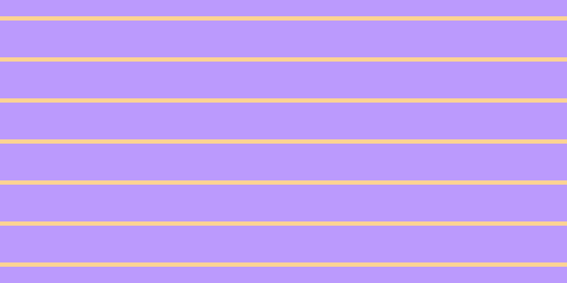 #bb9afd, #fcd393 horizontal lines, six pixels wide, fifty-two pixels apart