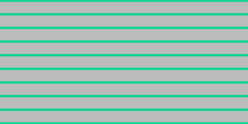 #bbbbbb, #15d393 horizontal lines, eight pixels wide, thirty-six pixels apart