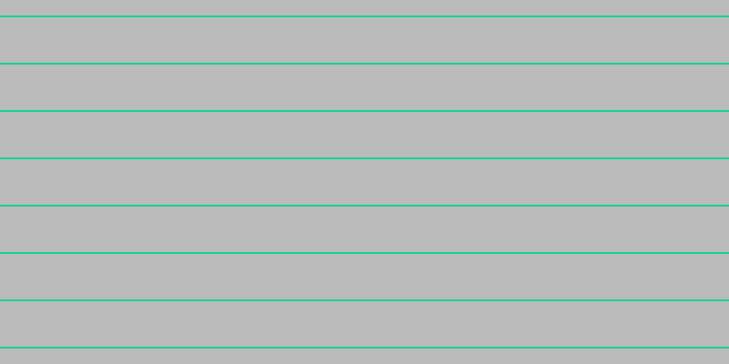 #bbbbbb, #15d393 horizontal lines, two pixels wide, fifty pixels apart