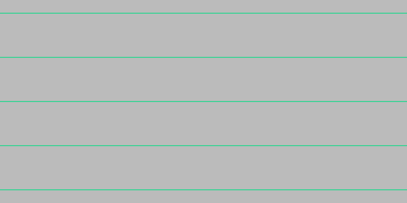 #bbbbbb, #36d393 horizontal lines, two pixels wide, eighty-five pixels apart