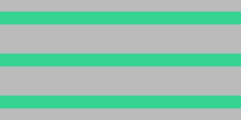 #bbbbbb, #36d393 horizontal lines, forty-three pixels wide, ninety-seven pixels apart