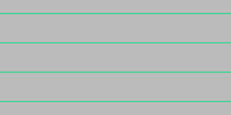 #bbbbbb, #36d393 horizontal lines, four pixels wide, ninety-eight pixels apart