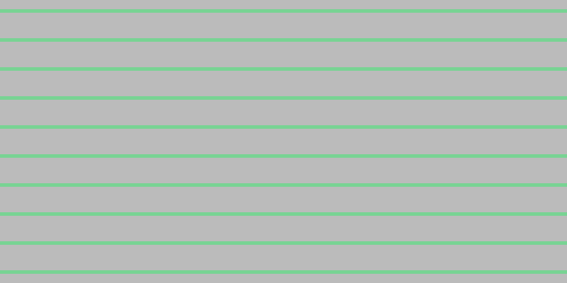 #bbbbbb, #78d393 horizontal lines, five pixels wide, thirty-six pixels apart