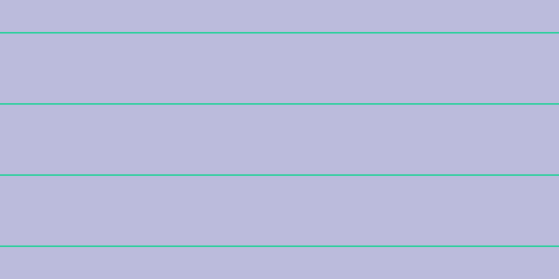 #bbbbdc, #15d393 horizontal lines, two pixels wide, one hundred pixels apart