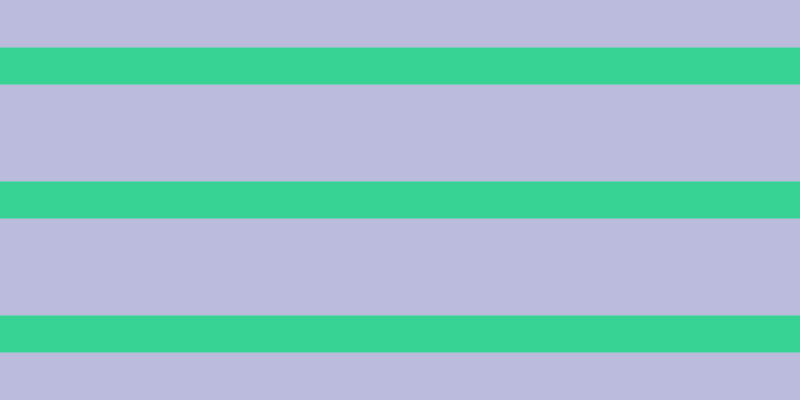 #bbbbdc, #36d393 horizontal lines, thirty-seven pixels wide, ninety-seven pixels apart