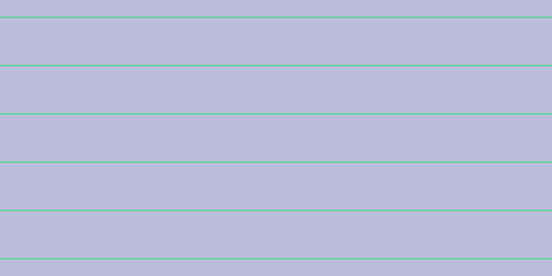 #bbbbdc, #57d393 horizontal lines, two pixels wide, sixty-eight pixels apart