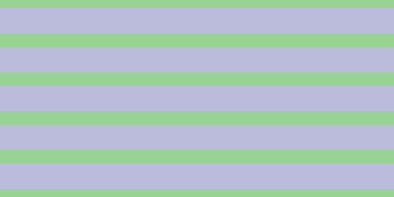 #bbbbdc, #99d393 horizontal lines, twenty-seven pixels wide, fifty-two pixels apart