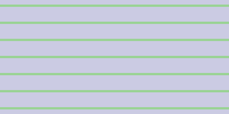 #bbbbdc (75%), #99d393 horizontal lines, eight pixels wide, fifty-two pixels apart