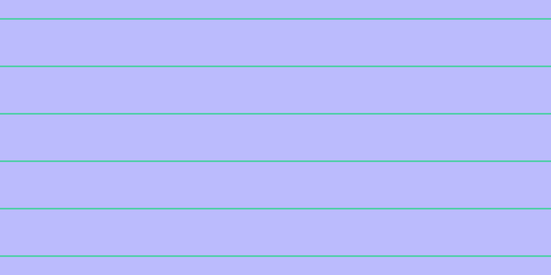 #bbbbfd, #36d393 horizontal lines, two pixels wide, sixty-seven pixels apart