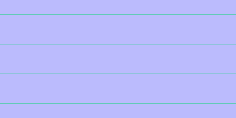 #bbbbfd, #36d393 horizontal lines, two pixels wide, ninety-nine pixels apart