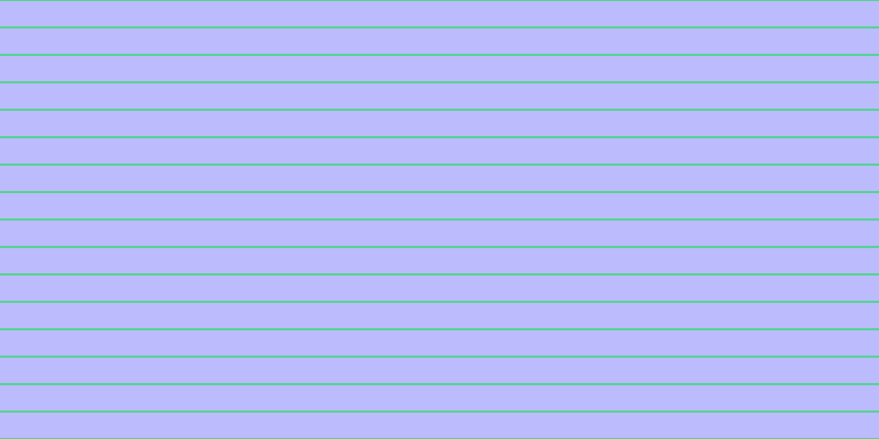 #bbbbfd, #57d393 horizontal lines, two pixels wide, twenty-three pixels apart
