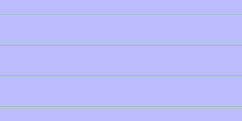 #bbbbfd, #78d393 horizontal lines, two pixels wide, ninety-nine pixels apart