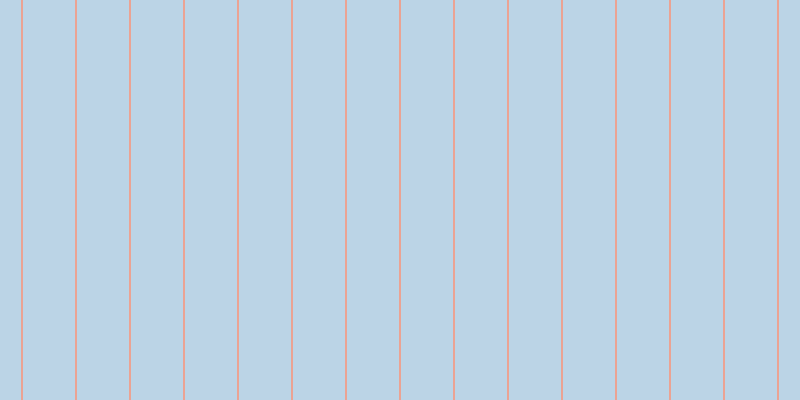 #bbd4e6, #eba393 vertical lines, two pixels wide, fifty-two pixels apart