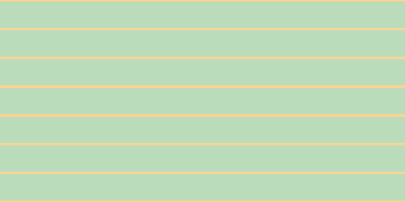 #bbdcbb, #fcd393 horizontal lines, five pixels wide, fifty-two pixels apart